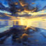 "Sister Bay Sunset" painting for sale