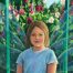 "Freddie's Hollyhocks" painting for sale